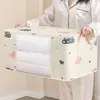 Bolsas de Almacenamiento para Colchas, Colchas de Algodón con Patrón de Nube para el Hogar con Ventana Abrible, Bolsas a Prueba de Polvo para Ropa, Bolsas de Empaque para Mudanzas, Juego de Almacenamiento de Cuatro Piezas