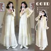 2026 Nuevo Vestido de Maternidad de Verano Estilo Coreano Elegante Vestido de Maternidad tipo Slip