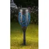 Lámpara solar de llama transfronteriza de 12 LED, pequeña antorcha para exteriores, impermeable, para patio, paisajismo, césped, decorativa, para suelo.