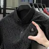 Camisa Polo de Manga Corta para Hombre, Nueva Moda de Verano para Hombre, Lujo Ligero, Camiseta Transpirable Fina Estampada de Gama Alta de Media Manga
