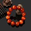 Imitação de contas vermelho claro âmbar pulseira de contas atacado resina Sul Vermelho Wenwan pulseira anel único pequena joia 20mm contas redondas