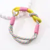 Llavero de Cordón de Color Contrastante Transfronterizo Combinación de Colores Colgante para Funda de Teléfono Móvil Cuerda Colgante Muñeco de Peluche Bolso Juguete Colgante Joyería