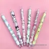 Caneta Gel Retrátil Fofa Ins-Style 0.5mm Ponta Bala Preta Papelaria Atacado para Estudantes
