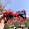 Gafas de sol para niños con forma de corazón y lazo Corazón de melocotón Gafas de sol anti-UV para niños y niñas Gafas de sol de Gato Kt para niñas
