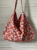 En Stock Mismo Estilo Primavera/Verano Floral Fresco Retro Ligero Gran Capacidad Lona Bolso Cruzado