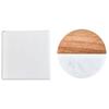 Posavasos Aislados de Mármol Empalmados con Madera de Acacia Redondos Manteles Individuales para Café Posavasos de Té de Halloween Procesamiento Personalizado Escandinavo