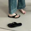 Elegantes chanclas para mujer 2026, sencillas de verano retro para exteriores, suela plana suave, antideslizantes, para uso diario