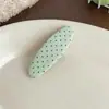 Pinza para el Cabello Ovalada Forma de Gota de Agua Tela de Lunares Estilo Coreano Pinzas para el Cabello de Color Sólido para Flequillo Lateral Pinza de Presión Pasador Accesorios para el Cabello Pin BB para Mujer