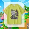 Camiseta de Manga Corta para Niños Minecraft Skeleton Shooter Niños Niñas Verano Nuevo Algodón Puro Dibujos Animados Casual