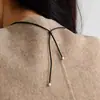 Nueva Cadena de Suéter Larga de Otoño e Invierno con Diseño de Nicho y Sensación de Alta Gama, Cadena de Suéter Clavicular con Colgante, Collar Simple y Elegante