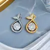 [Oro Real de Cobre] Personas Elegantes Cola de Pez Comercio Exterior Transfronterizo DIY Joyería Hecha a Mano Cobre Circonio Microincrustado Accesorios de Colgante