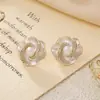 Brincos Retro de Pérola de Água Doce com Camélia, Zircônia Microcravejada, Brincos Galvanizados a Ouro Real, Brincos de Moda de Alta Qualidade