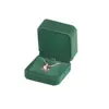 Caja de Joyería de Terciopelo Verde Oscuro Redondeada Caja para Anillos al por Mayor Caja de Empaque para Joyería Pendiente Pendiente Pulsera Collar