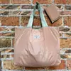 Bolsa de Compras Dobrável de Cor Sólida Bolsa de Armazenamento à Prova d'Água Bolsa Portátil para Supermercado Grande Capacidade com Cordão Ecológica Bolsa Nuvem