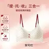 Directamente del fabricante, ropa interior suave de soporte sin costuras para mujer, sin varillas, copa semirrígida, diseño de lazo, sujetador push-up para busto pequeño