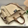 Pantalones Originales Engrosados con Bolsillo de Múltiples Solapas Bolso Tote de Lona Estilo Japonés Bolso Cruzado Simple Casual para Estudiante Bolsa de Hombro Cruzada Escolar