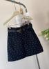 Moda Doce Cool Estilo Cintura Alta Saia Jeans Nova Roupa Feminina Spice Girl Skinny Floral Polkoton A-Line Saia Saia Hip