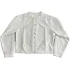 Cárdigan Corto Simple de Cuello Redondo Estilo Coreano Antipelusas con Hebilla Metálica para Mujer, Chaqueta Casual Nueva de Primavera para Figuras Petite
