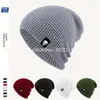 Gorro de Punto sin Visera a Prueba de Frío de Terciopelo con Logo de Calavera para Deportes y Ocio al Aire Libre para Hombres y Mujeres