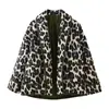 Amazon venta al por mayor de ropa de mujer estilo europeo y americano transfronteriza 2024 Nuevo abrigo americano estampado suelto de pelo de cordero estampado de leopardo