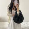 Bolso para Mujer 2026 Nuevo Estilo Transfronterizo con Cierre de Cordón Plisado Lunares Bolso de Hombro con Encaje de Malla de Color Contrastante Bolso de Mano Bolso de Axila