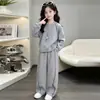 Conjunto Deportivo de Otoño para Niñas 2026 Nuevo Estilo Súper Elegante y de Moda Sudadera Conjunto Casual de Dos Piezas para Primavera y Otoño