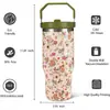 Taza de Acero Inoxidable con Aislamiento al Vacío de Gran Capacidad 30oz con Estampado de Perro Corgi de Dibujos Animados, Regalo Creativo, Taza de Agua para Coche, Personalización