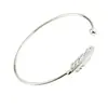 Pulsera nueva de comercio exterior hojas cuentas de cobre pulsera abierta aleación galvanizado todo-partido joyería de moda pulsera