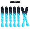 Perucas de Dreadlock de Fibra Sintética para Comércio Exterior Atacadista, Extensões de Cabelo Longo Tingidas em Degradê para Mulheres, Cabelo Trançado, Tranças Africanas Grossas