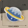 Etiqueta bordada por computadora, parche de astronauta de dibujos animados con forma de estrella, accesorios de ropa, insignia, pegatina bordada, cuenta manual, pegatina de tela autoadhesiva