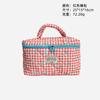 2024 Nuevo Estilo Cuadros Lazo Bolsa Cosmética de Gran Capacidad Alto Valor de Color Portátil Viaje Almacenamiento de Artículos de Aseo Bolsa de Lavado
