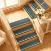 Alfombrillas Luminosas para Peldaños de Escalera Adhesivas sin Pegamento Alfombrillas Domésticas de Madera Maciza para Escaleras Peldaños Alfombrillas Silenciosas Antideslizantes para Suelo Alfombrillas para Pies Domésticas