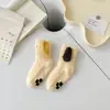 Meias de Chão Adulto Meias de Veludo Coral Casa Dormir Meninas Meninos Aumentadas Outono e Inverno Antiderrapante Quentes para Quarto com Ar Condicionado