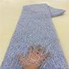 Tela bordada con lentejuelas pesadas en forma de tubo, ideal para primavera y verano, ideal para vestidos de novia y ropa informal de moda.