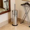 Juego de cepillo para inodoro de acero inoxidable transfronterizo, cepillo para inodoro moderno y simple para uso doméstico, sin puntos ciegos, herramienta de limpieza de baño para inodoro