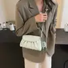 Estilo Popular de Este Año Bolso Pequeño Plegado para Mujer 2025 Nueva Moda de Verano Bolso Cruzado de Hombro con Cadena Bolso Cuadrado Pequeño