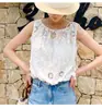 Chal con Bordado Pesado Floral Tridimensional Conjunto de Top y Falda para Mujer, Falda Midi de Vacaciones del Sur de Francia para Mujer, Moda de Verano para Mujer Nanyou