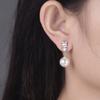 Aretes de Perlas Shijia de Plata de Ley S925 Retro Francés para Mujer Diseño de Lujo Ligero de Alta Gama Aretes Diarios Combinables