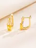 Pendientes cruzados Shein nuevos de cristal color rojo granate ovalado con detalles en dorado champagne para mujer, accesorios de moda elegantes y sencillos
