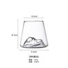 Taza de whisky estilo japonés Taza de vino de la montaña Xizang Taza con vista a la montaña Taza de la montaña Fuji Juego de té resistente al calor Taza de té de vidrio Estilo de arte ins