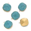Colgante Cuadrado de Acero Inoxidable con Puntos de Diamante Colores Vivos Cubo de Azúcar de Diamante Colgante Pequeño Accesorios para Collares Hechos a Mano DIY Colgante Venta al por Mayor