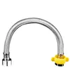 Manguera de Entrada Doble Cabeza Gruesa de Acero Inoxidable 304 de Gran Flujo para Agua Caliente y Fría 1/2 Pulgada Hogar Inodoro Calentador de Agua Conexión de Alta Presión