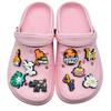 Paisajes Turísticos de Tailandia Fronterizos Nuevo Comida Dibujos Animados PVC Goma Blanda Zapatos con Agujeros Accesorios de Flor Hebilla Decorativa para Zapatos DIY