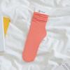 Calcetines de hielo para mujer, de longitud media, finos, de verano, blancos, rojos, de Internet, para primavera y otoño, de color liso.