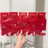 Calcetines Rojos de Nuevo Estilo para Otoño e Invierno, Calcetines Deportivos Rojos de Cintura Media para Hombres y Mujeres, Calcetines Rojos de Algodón para Bodas y Año del Zodiaco, Al Por Mayor en Stock