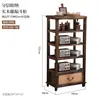 Aparador de Madeira Maciça Vintage Armazenamento Estilo Country Americano Sala de Estar Armário Antigo Pousada Armário de Jantar Balde Decorativo Criativo Armário