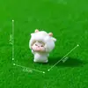 Miniatura de paisaje, figura linda y tímida de ovejita, decoración DIY para paisajismo de jardín, accesorio colgante, adorno pequeño