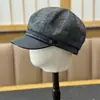 Chapéu Octogonal de Sarja Estilo Britânico Patchwork Retrô Japonês para Mulheres, Casual e Estiloso, Boina Afina o Rosto, Boina de Jovem Jornaleiro da Moda