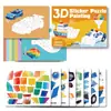 Collage Geométrico 3D Transfronterizo Juguetes Educativos para Niños Pegatinas DIY Entrenamiento de Concentración para Educación Temprana Iluminación