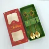 Cuchara de Navidad Transfronteriza Colgante de Estrella Cuchara y Tenedor Vajilla de Dibujos Animados Cuchara de Postre Cuchara Mezcladora Set Navideño Regalo